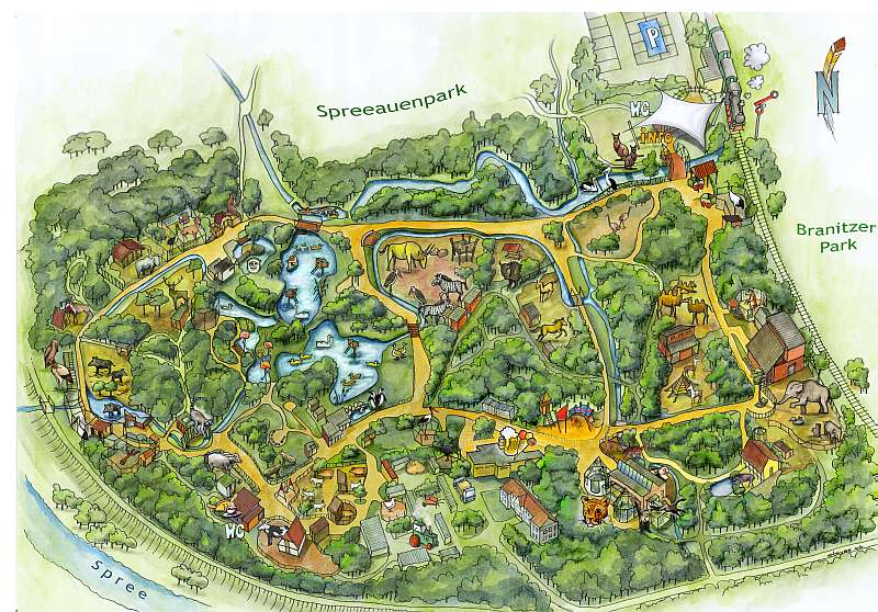 Lageplan Tierpark Cottbus Stauss Architektur